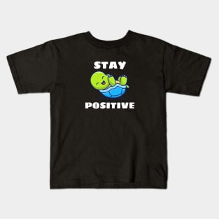 Stay Positive | Turtle Pun Kids T-Shirt